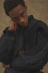 CIRCLE RIBBED NYLON MA-1 -BLACK-